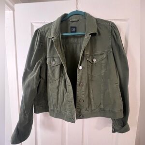 GAP olive green denim jacket